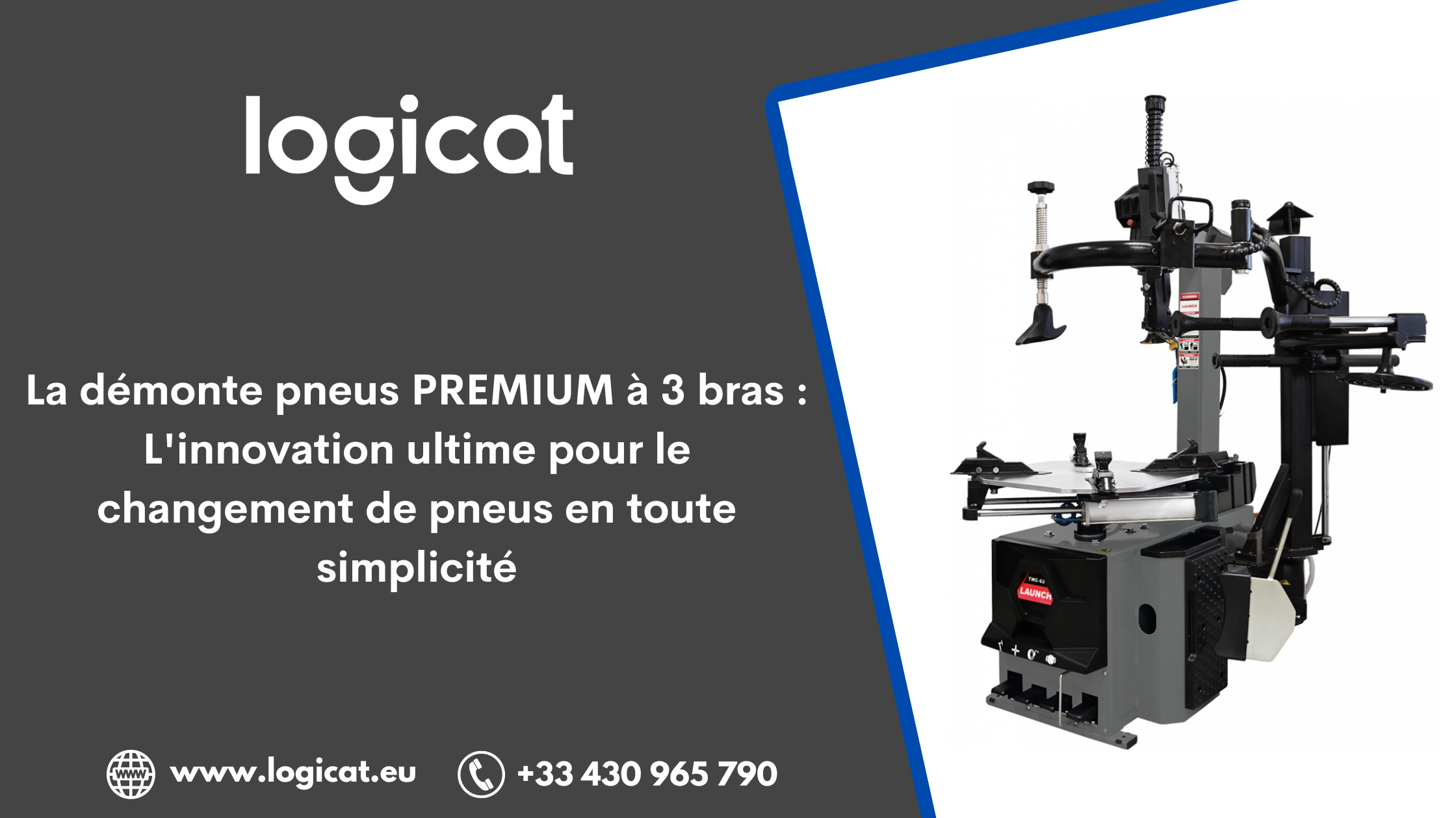 La démonte pneus premium à 3 bras de Launch